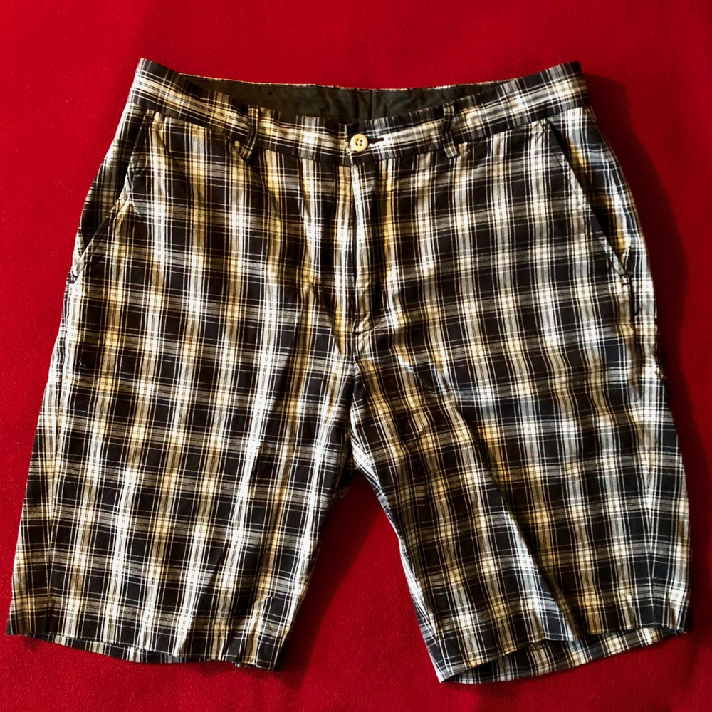 Polo by Ralph Lauren flat front plaid shorts